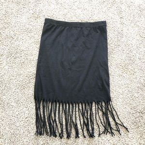 Bobi fringe skirt